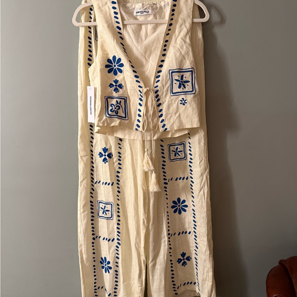 Princess Polly Grazia Women’s Cream Embroidered Two-Piece Set - Picture 2 of 6